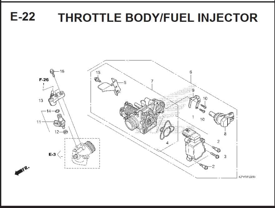 E-22 Throttle Body Fuel Injector