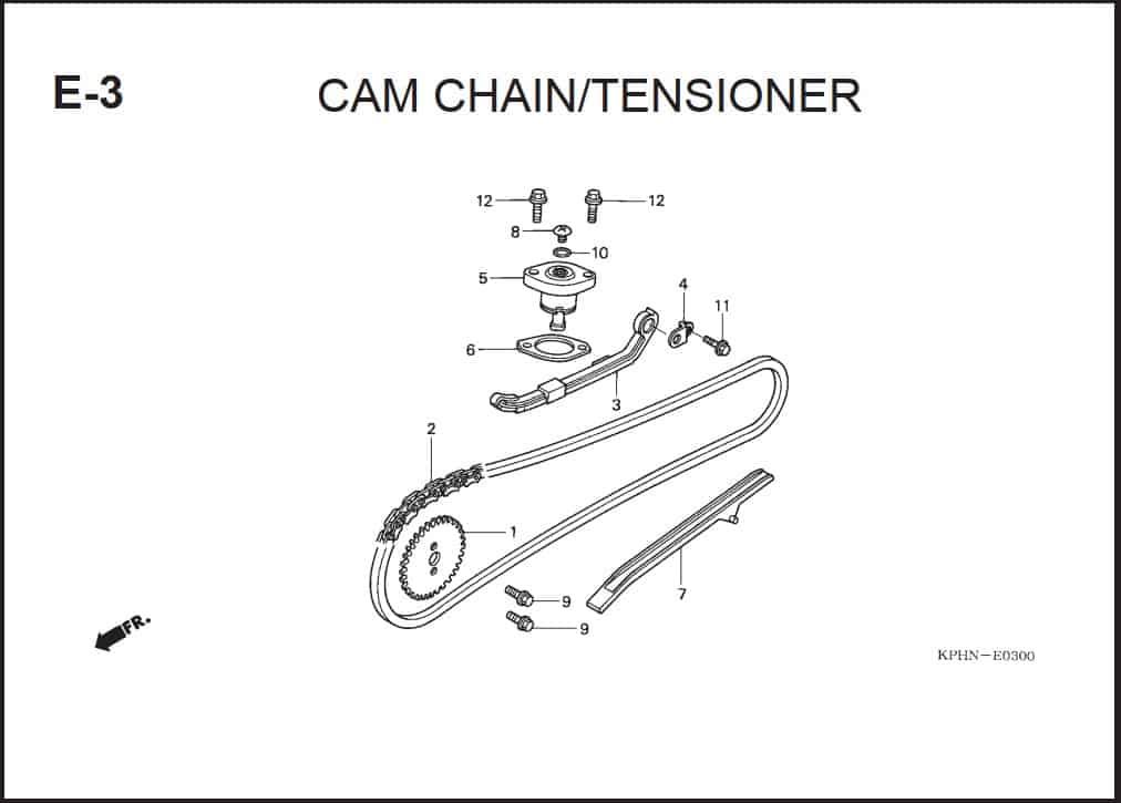 E-3 Cam Chain Tensioner