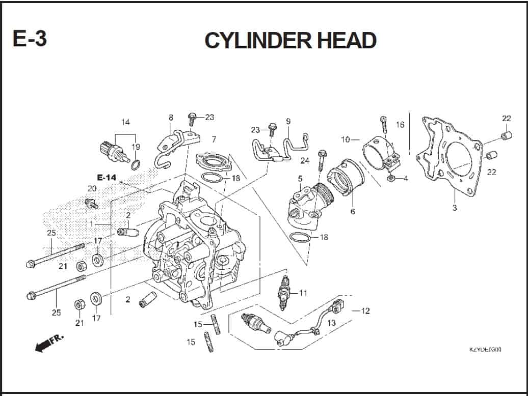 E-3 Cylinder Head