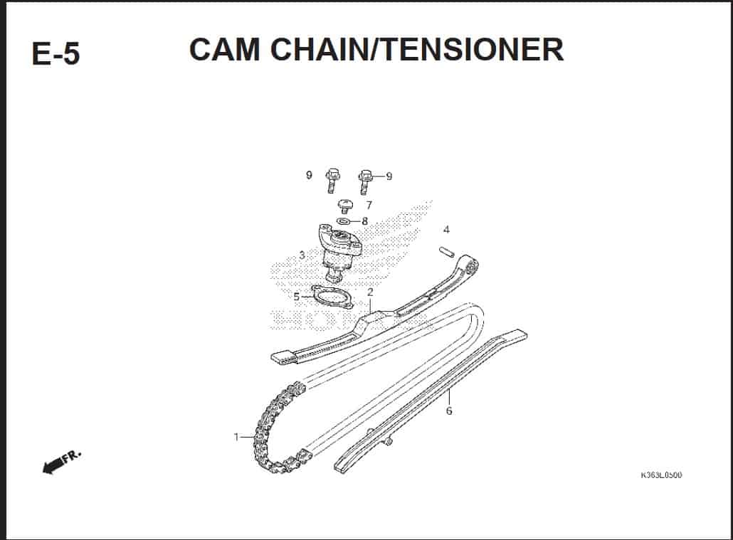 E-5 Cam Chain Tensioner