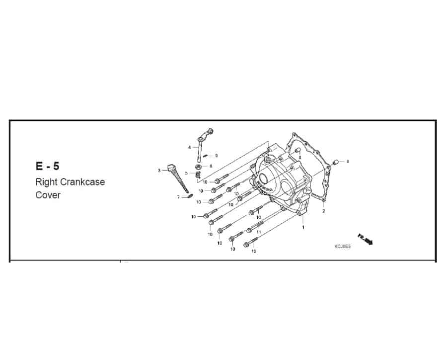 E-5 Right crankcase cover