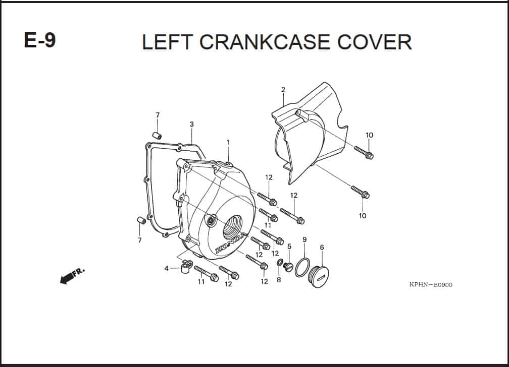 E-9 Left CrankCase Cover