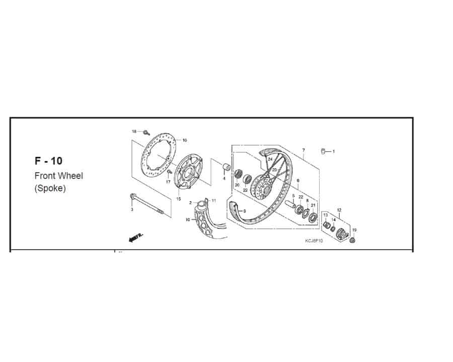 F-10 FRONT WHEEL SPOKE