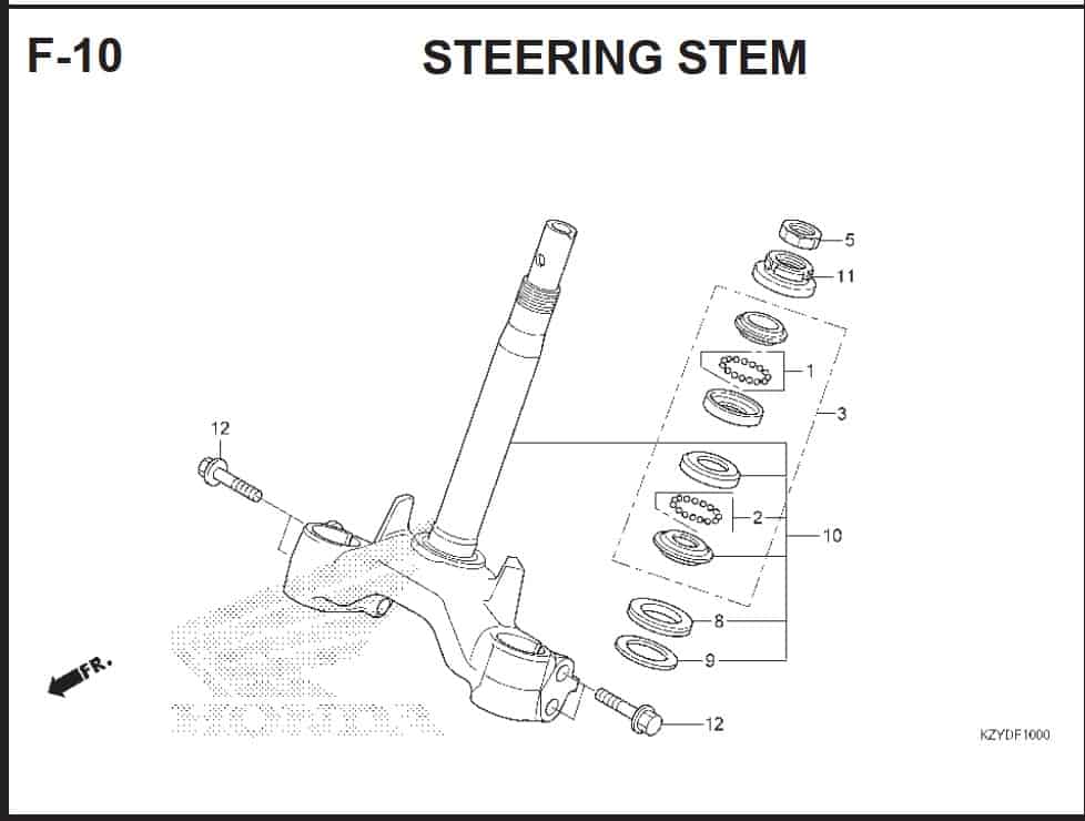 F-10 Steering Stem