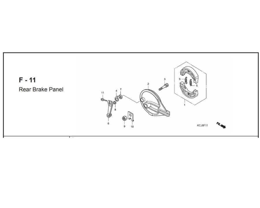 F-11 REAR BRAKE PANEL