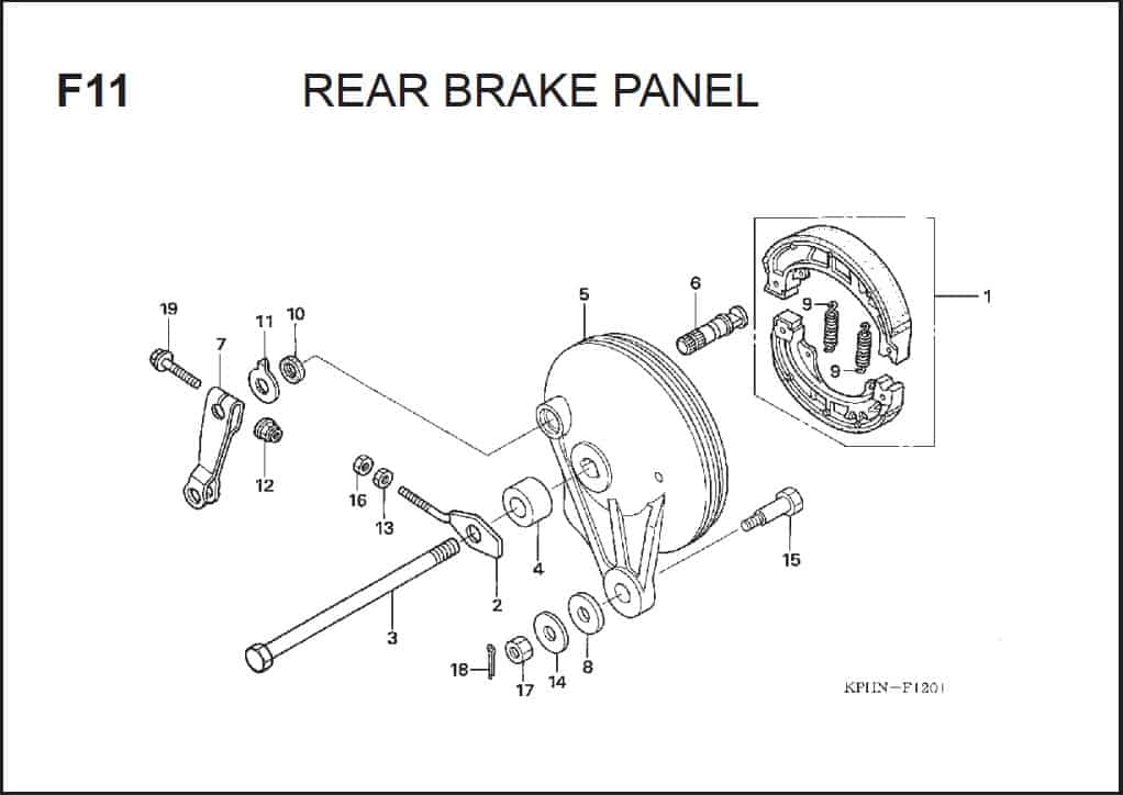 F-11 Rear Brake Panel