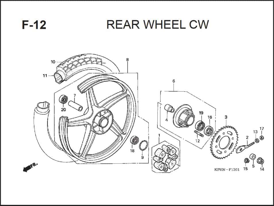 F-12 Rear Wheel CW