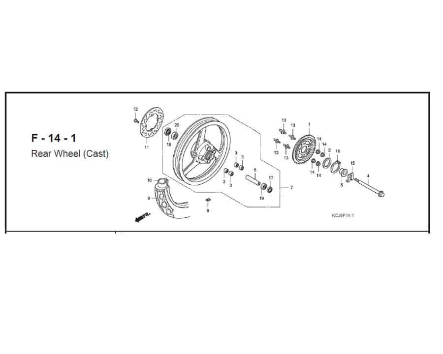 F-14-1 REAR WHEEL CAST