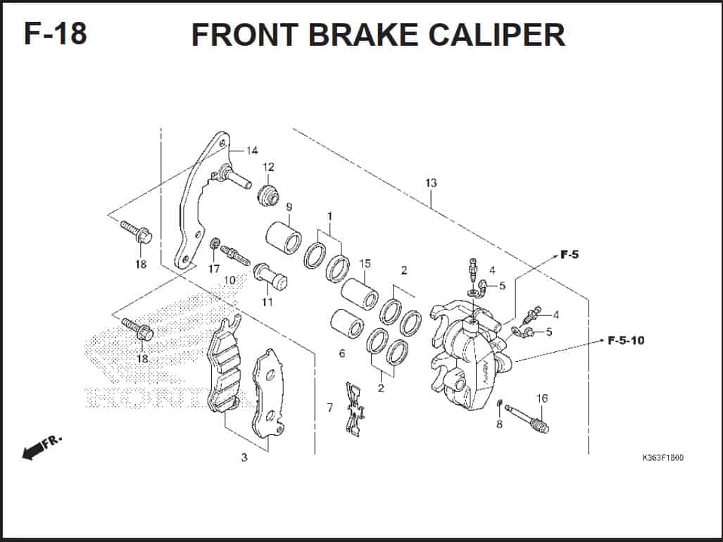 F-18 Front Brake Caliper