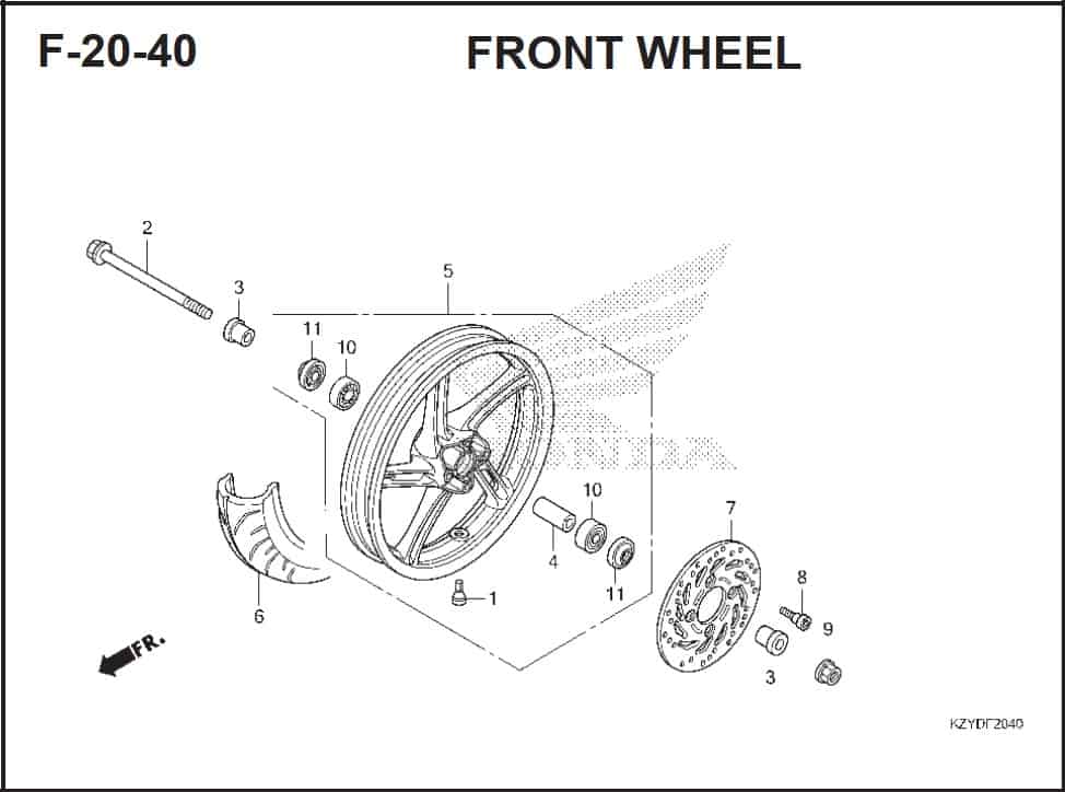 F-20-40 Front Wheel