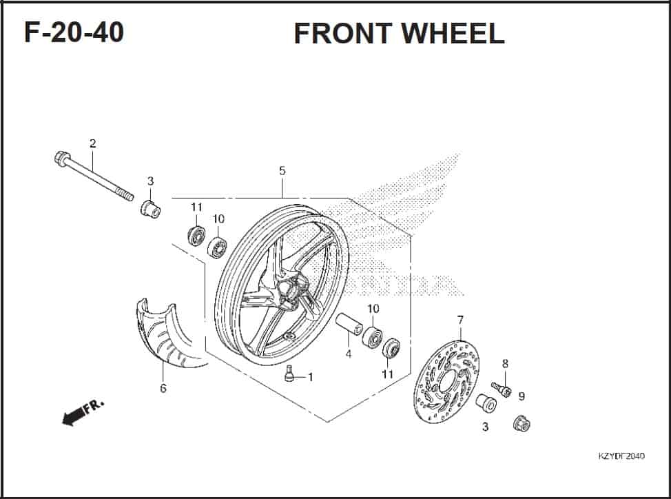 F-20-40 Front Wheel