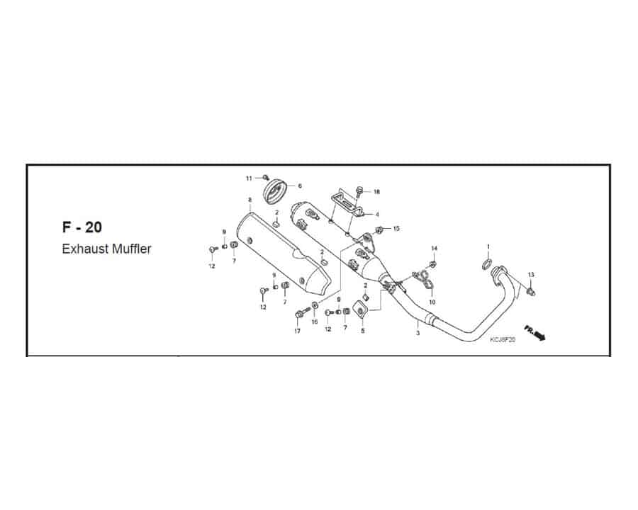 F-20 EXHAUST MUFFLER