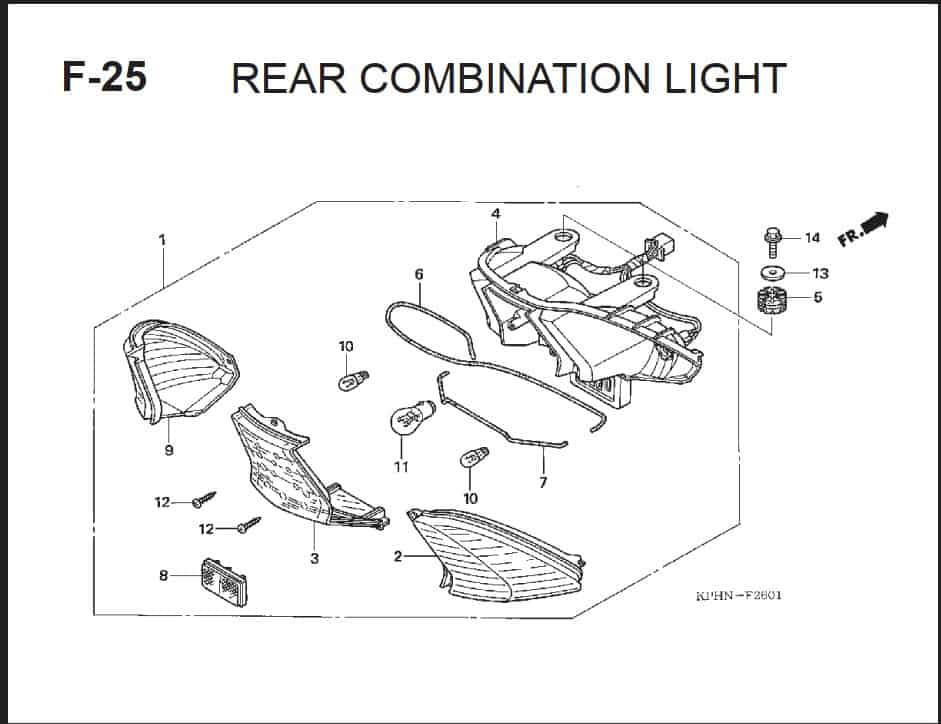 F-25 Rear Combination Light