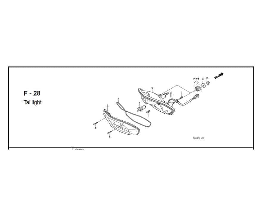 F-28 TAILLIGHT