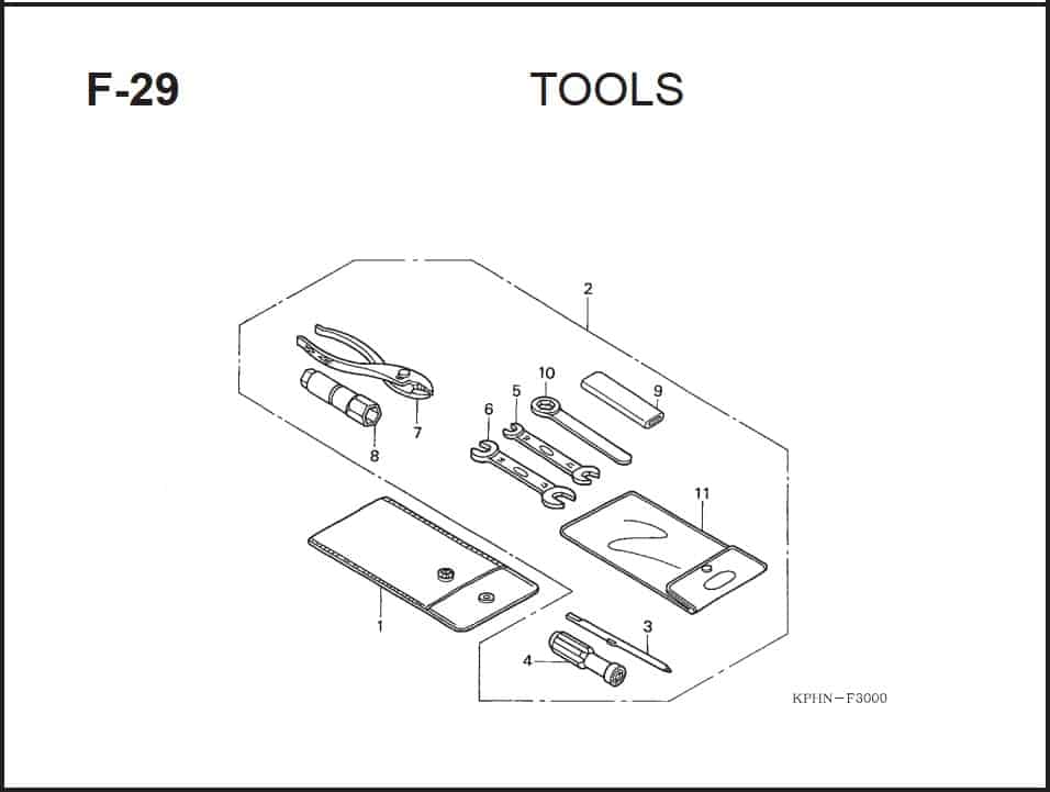 F-29 Tools – Katalog Suku Cadang Honda Supra X 125 PGM-FI