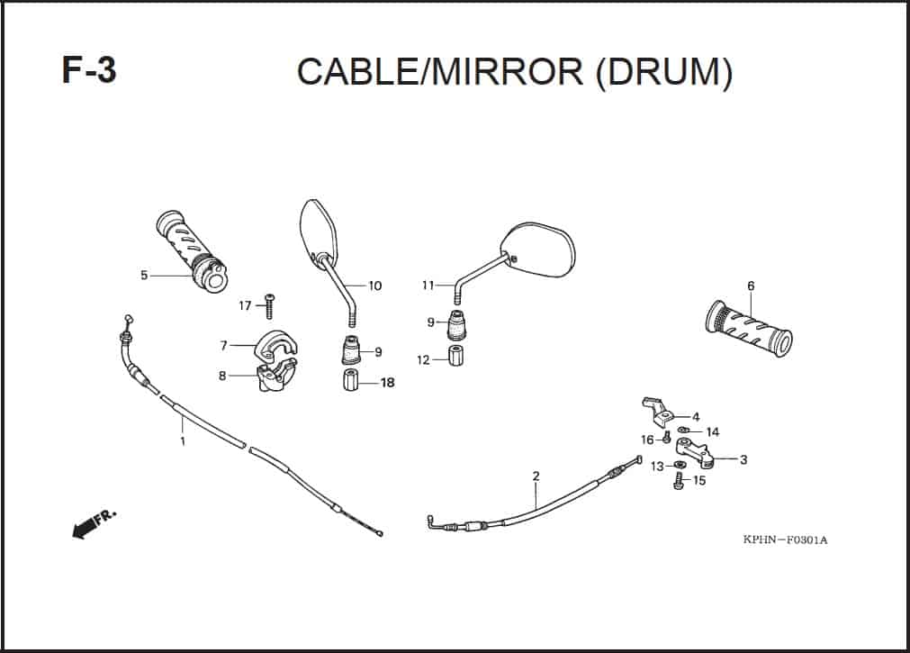 F-3 Cable Mirrorr