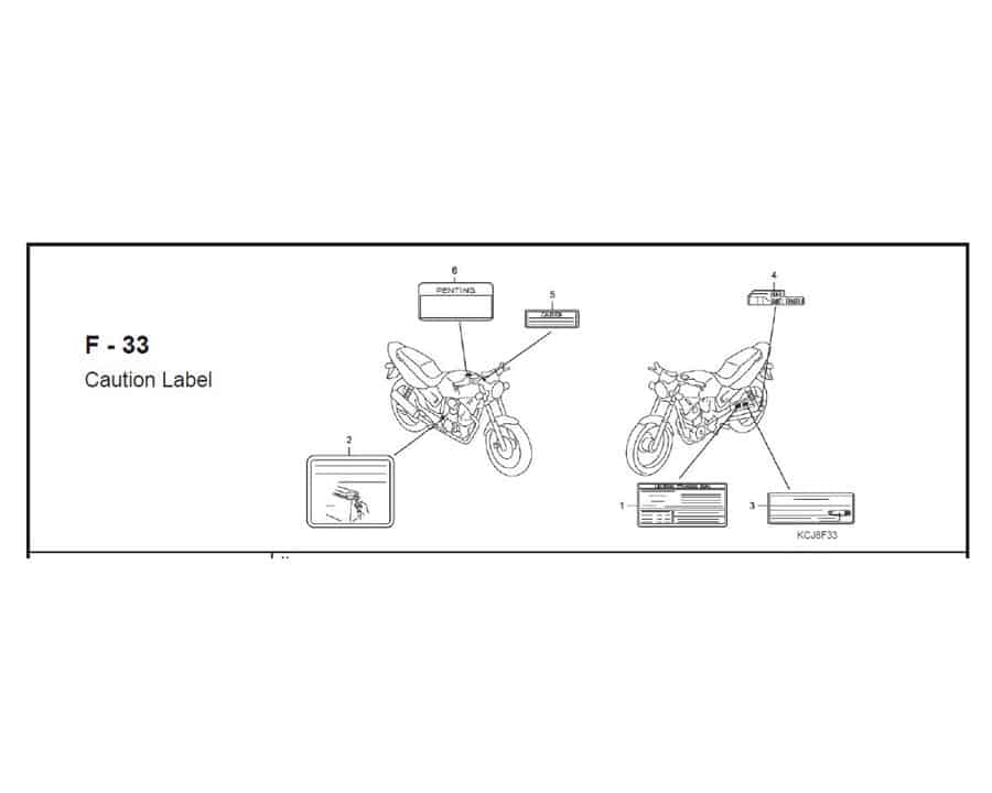 F-33 Caution Label