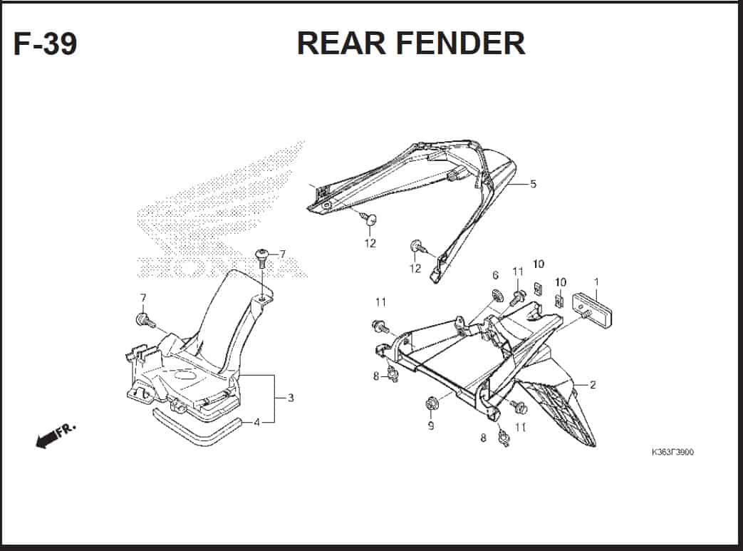 F-39 Rear Fender