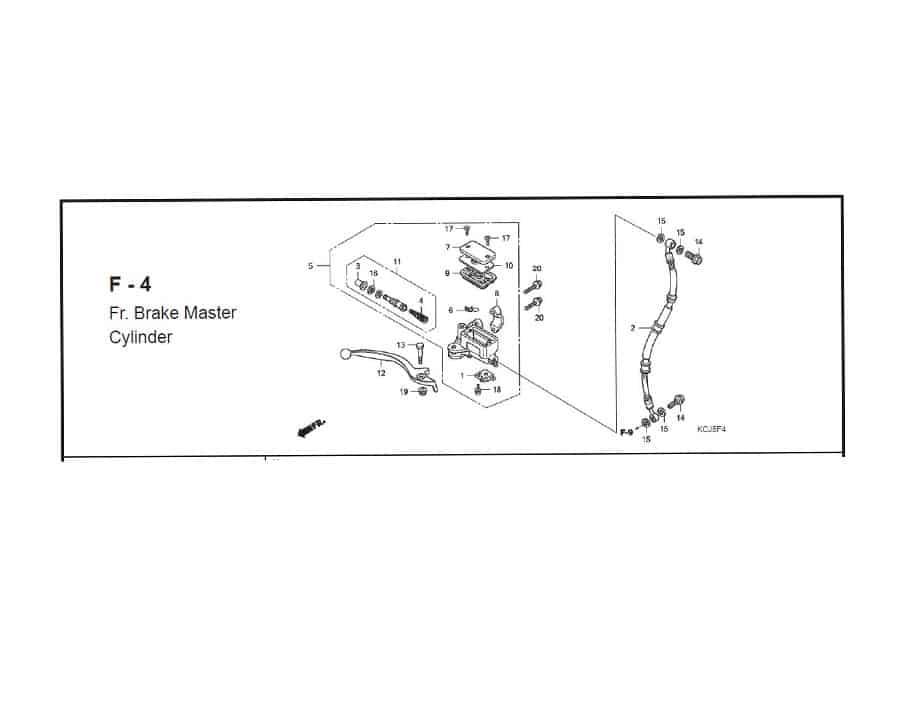 F-4 FR BRAKE MASTER CYLINDER