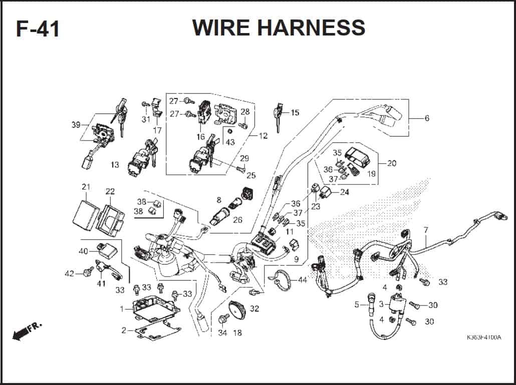 F-41 Wire Harness –  Katalog Honda PCX 150