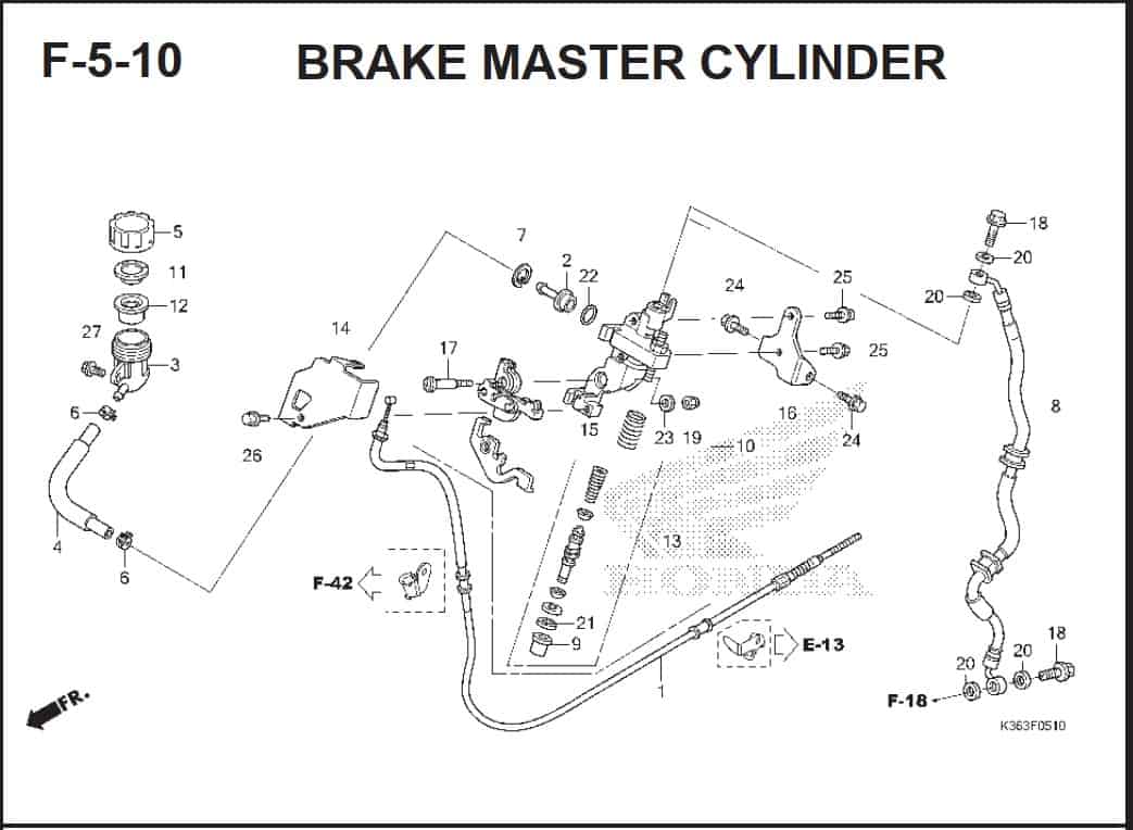 F-5-10 Brake Master Cylinder