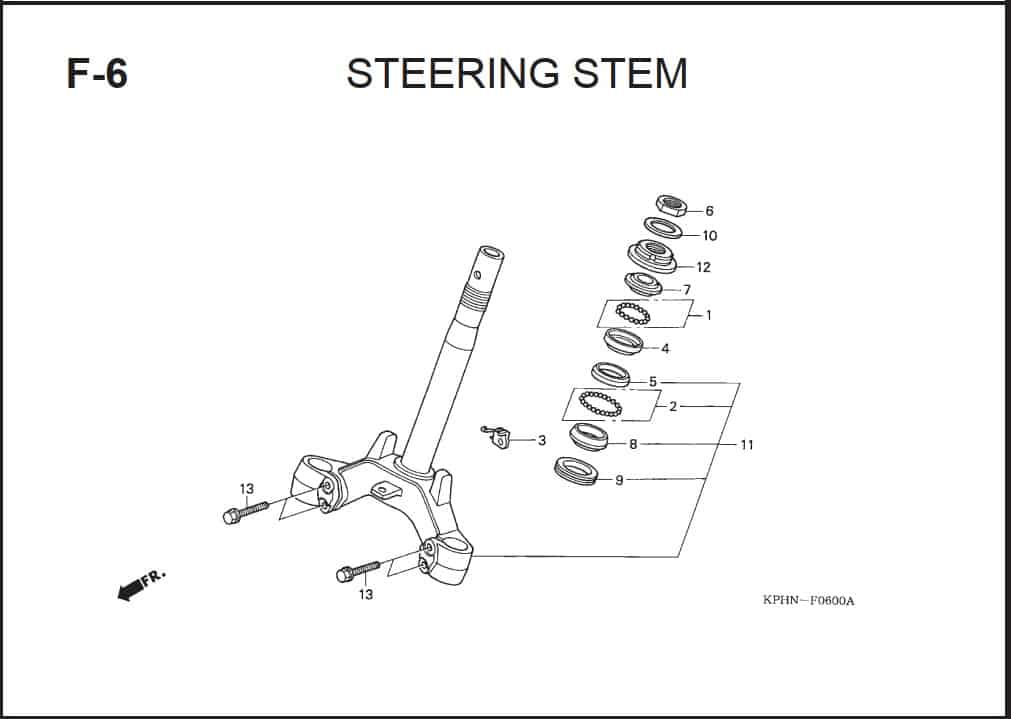 F-6 Steering Stem