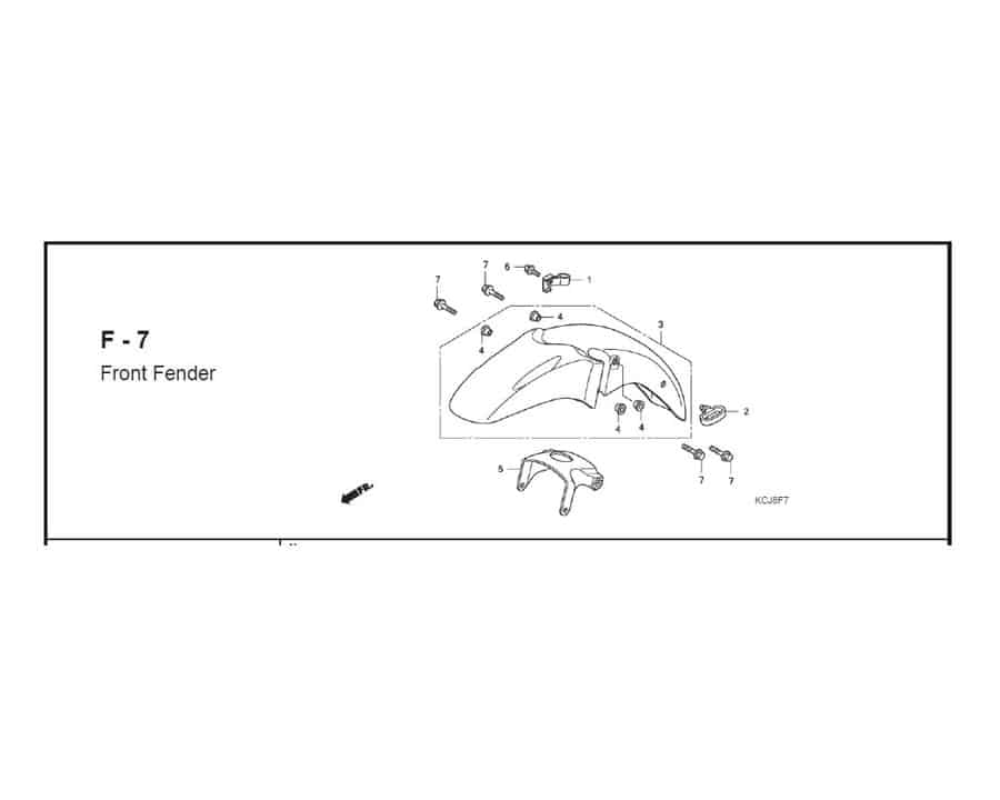 F-7 FRONT FENDER