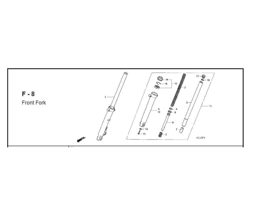 F-8 FRONT FORK