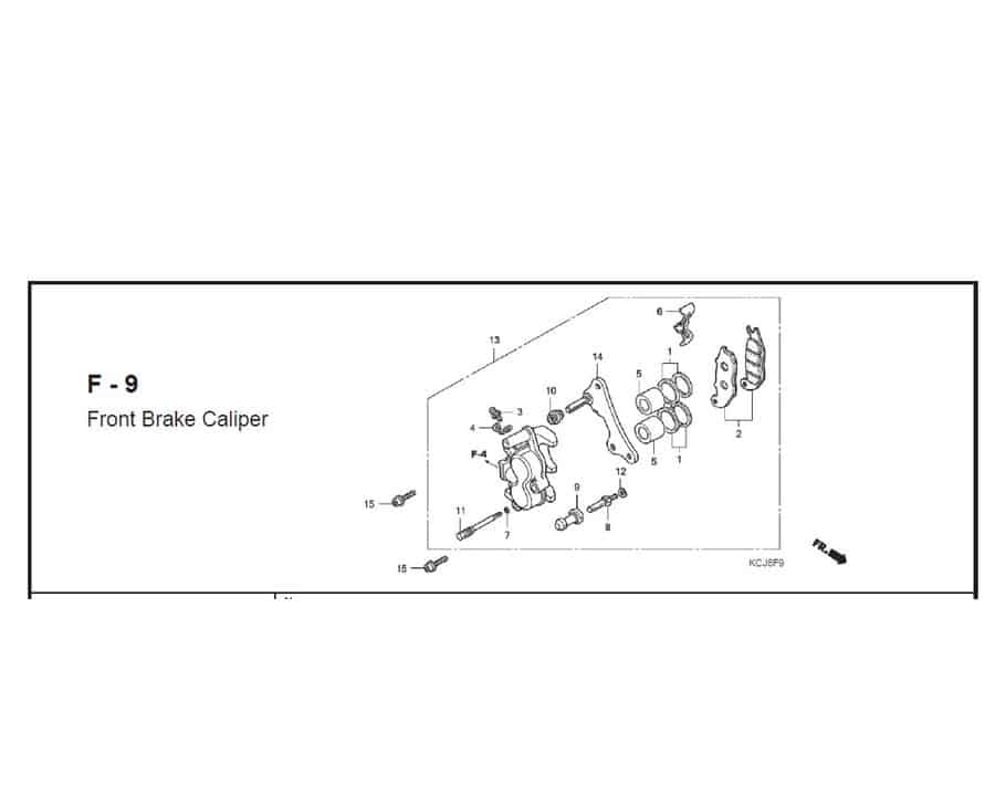 Front Brake Caliper – Katalog Suku Cadang Honda Tiger Revo KCJ