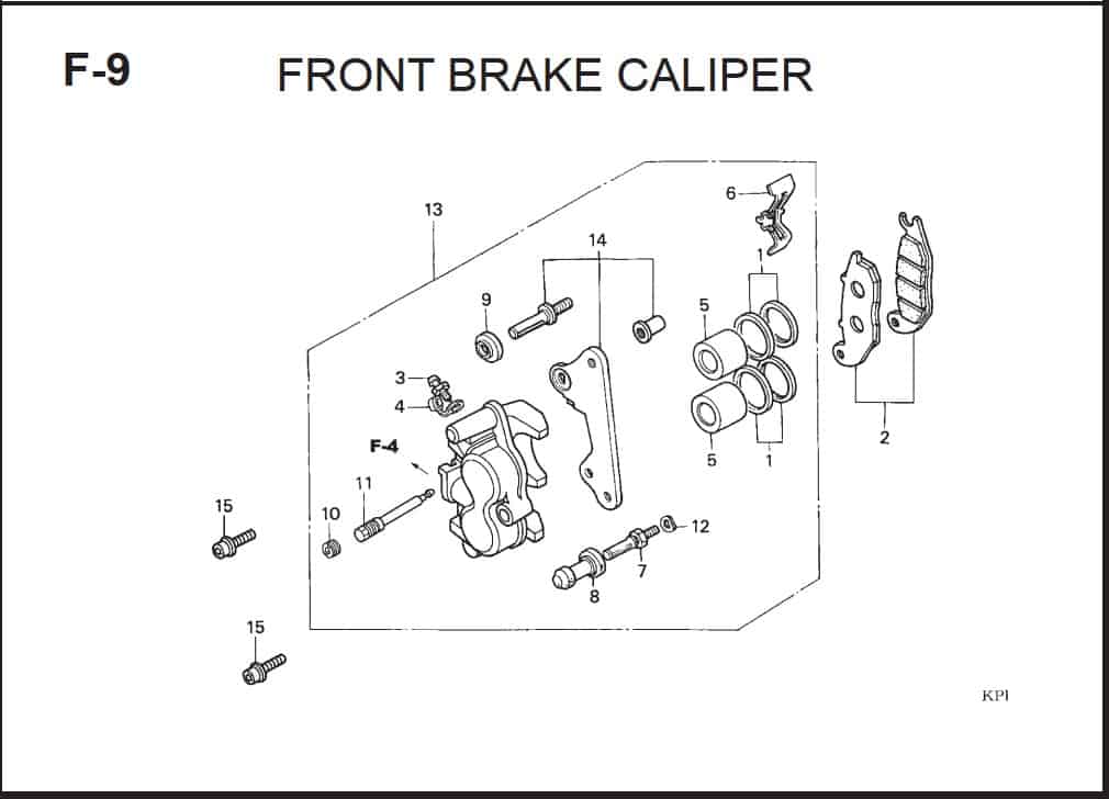 F-9 Front Brake Caliper