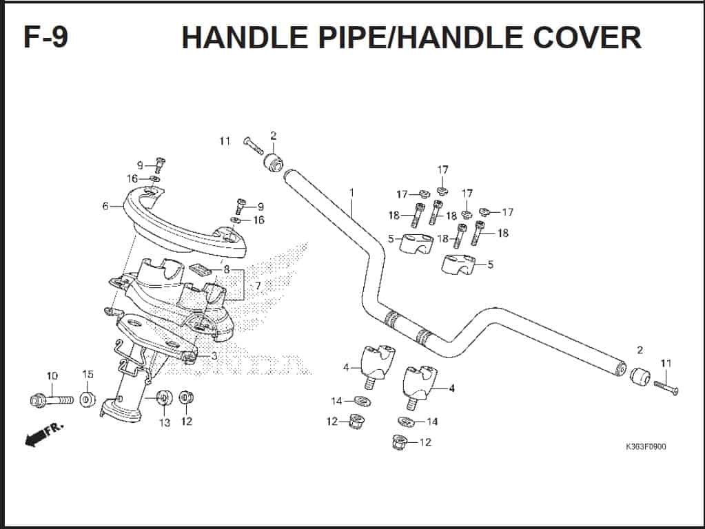 F-9 Handle Pipe Handle Cover