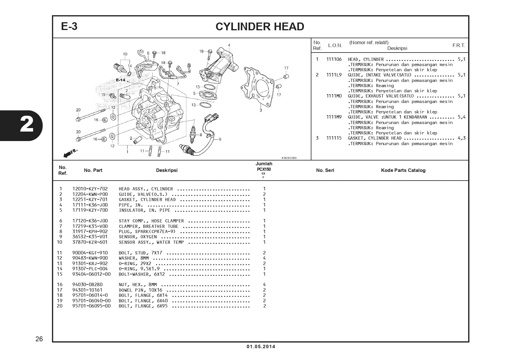 E-3 Cylinder Head