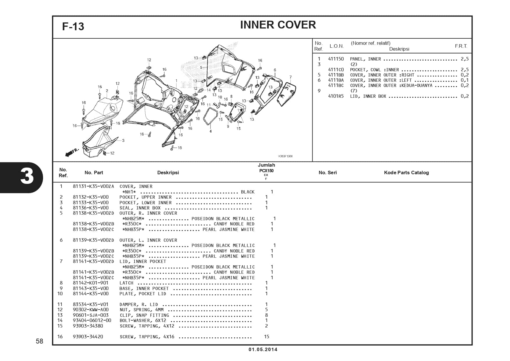 F-13 Inner Cover 