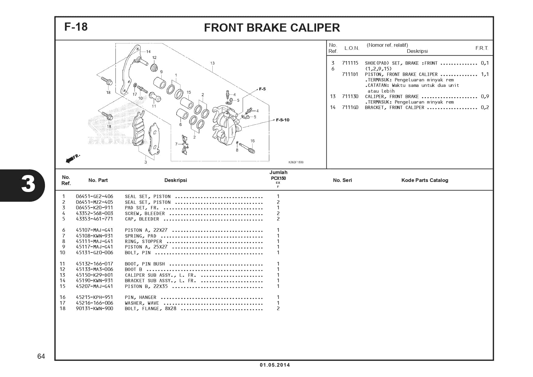 F-18 Front Brake Caliper