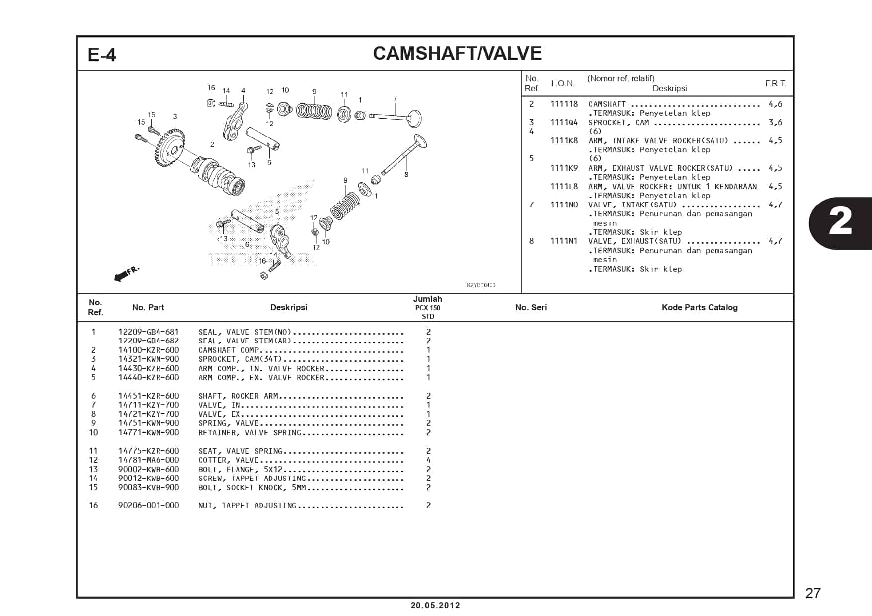 E-4 CamShaft/Valve