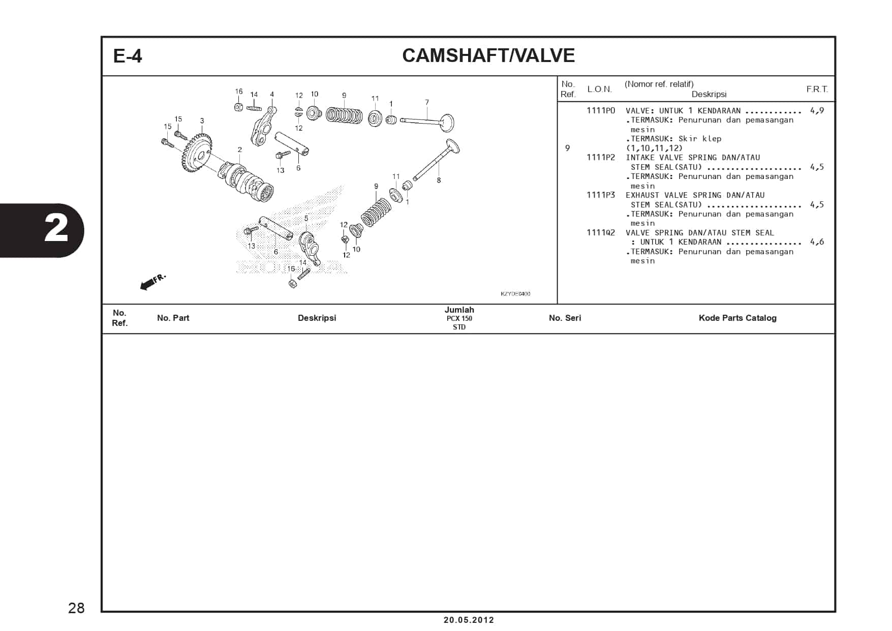 E-4 CamShaft/Valve