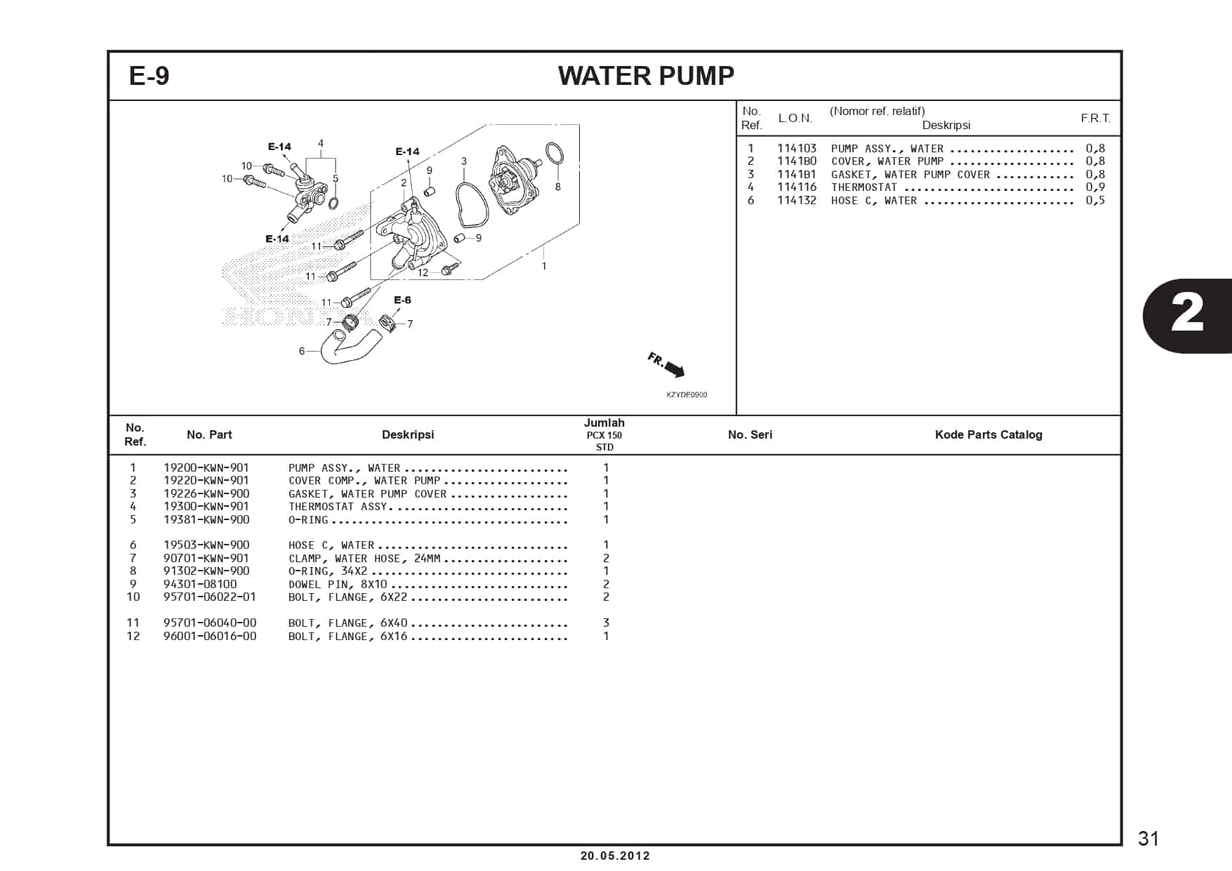 E-9 Water Pump 