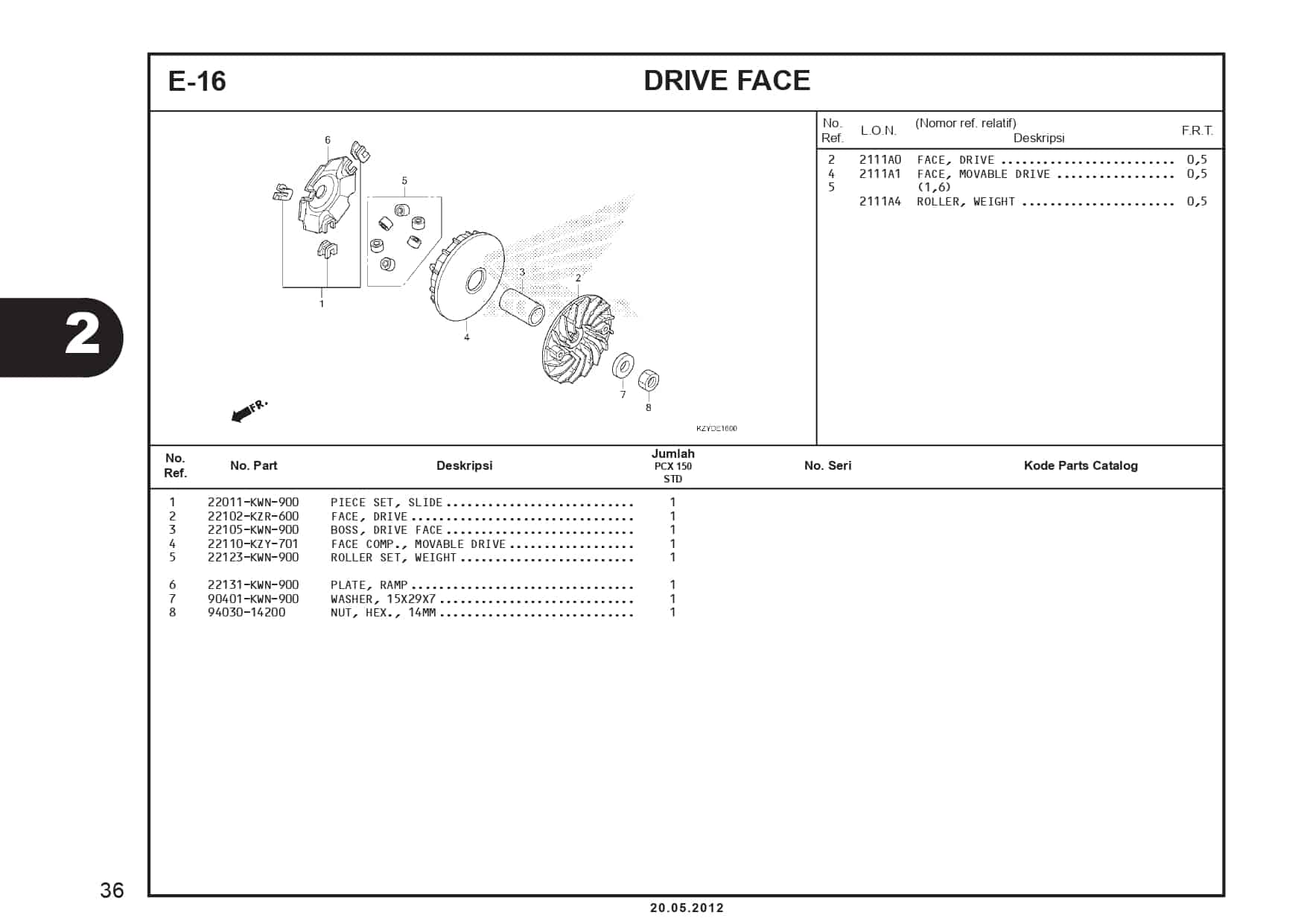 E-16 Drive Face