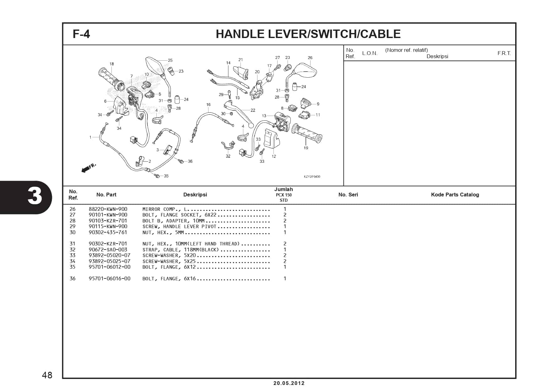 F-4 Handle Lever/Switch/Cable 