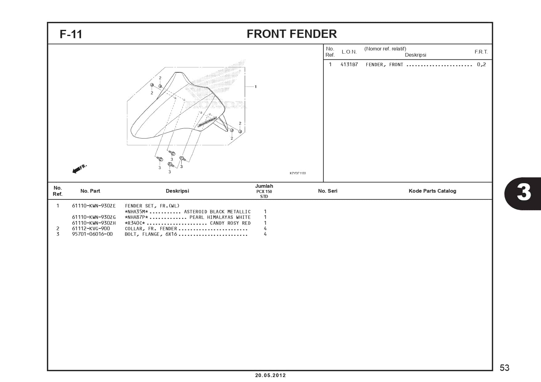 F-11 Front Fender