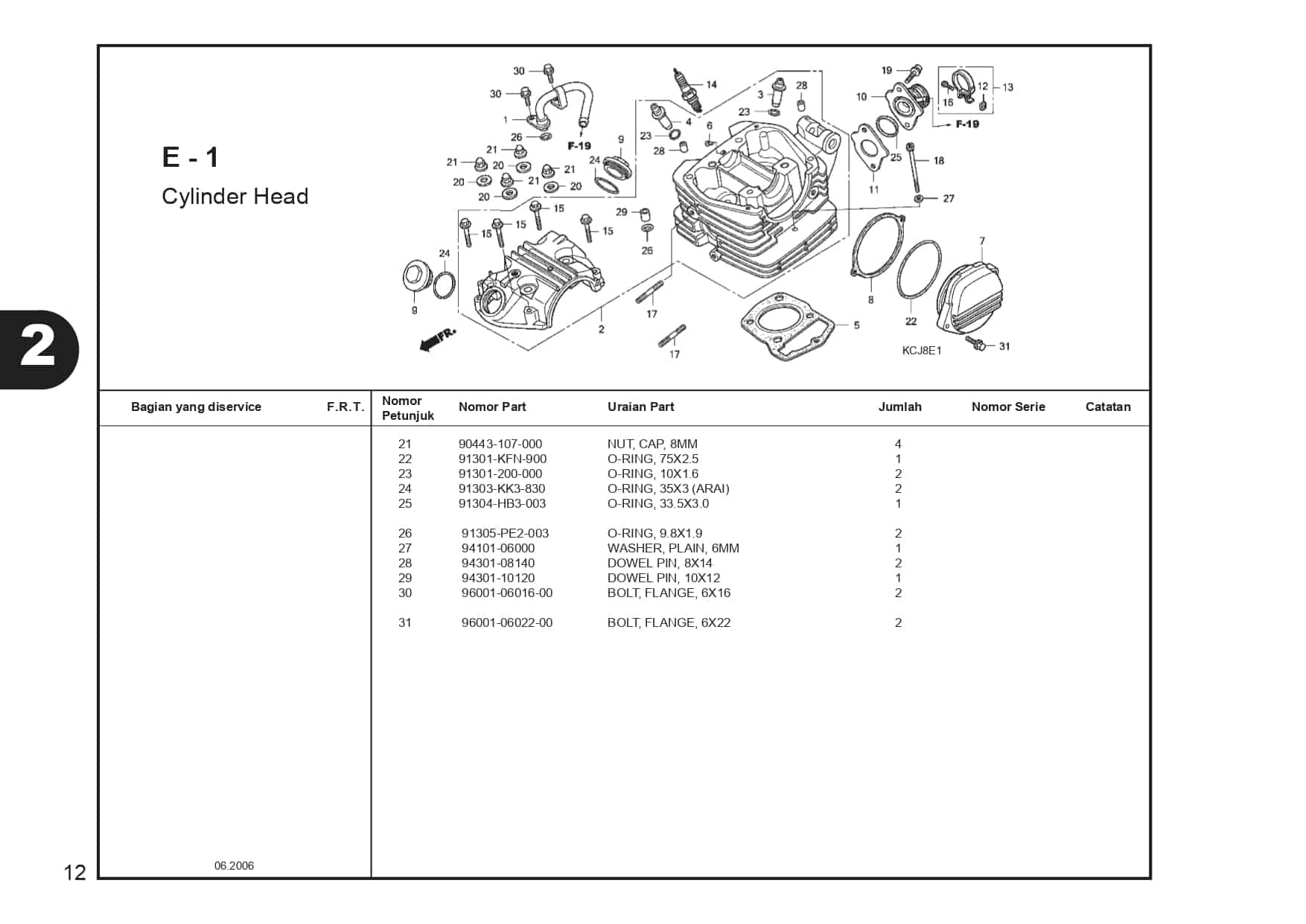 E-1 Cylinder Head