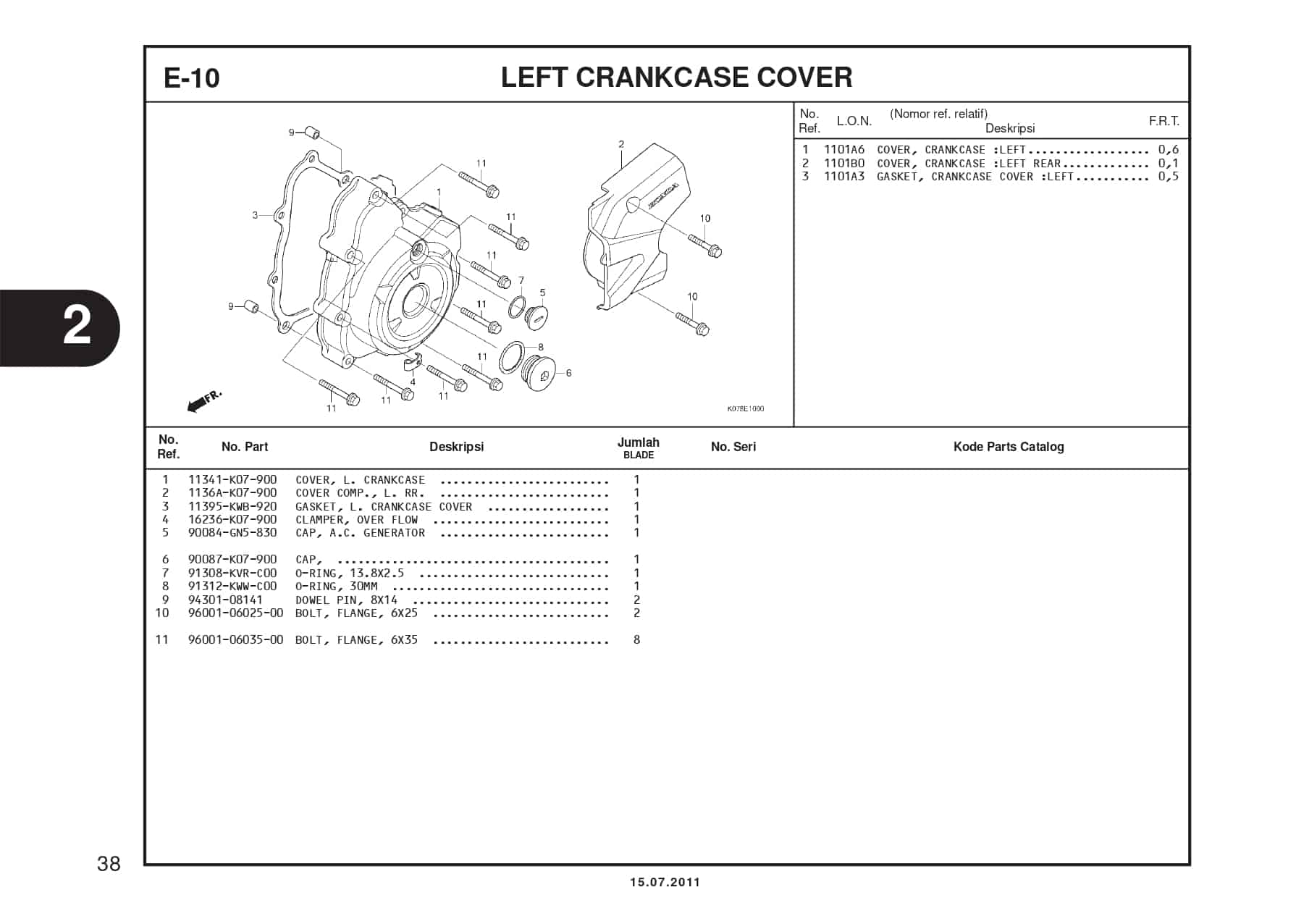 E-10 LEFT CRANKCASE COVER