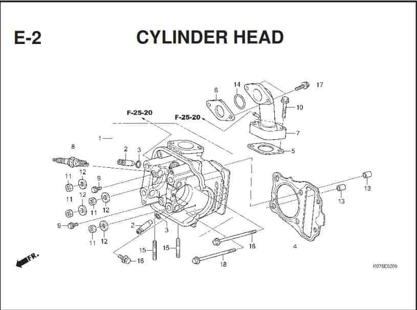 e-2 cylinder head