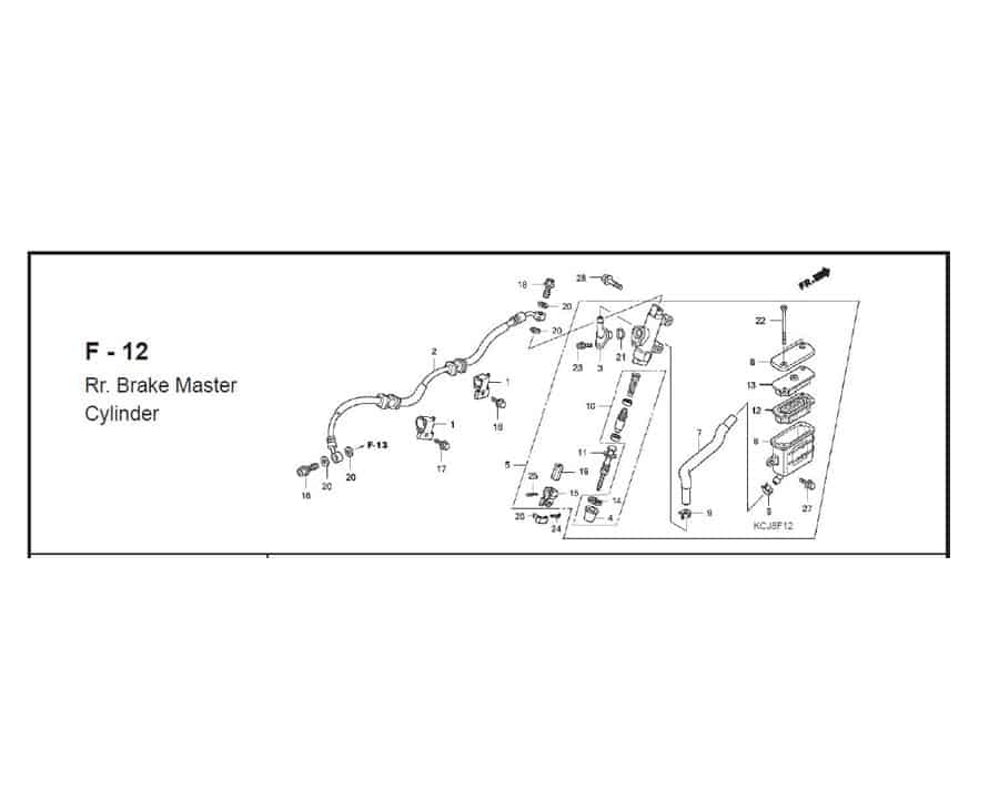 f-12 brake master cylinder