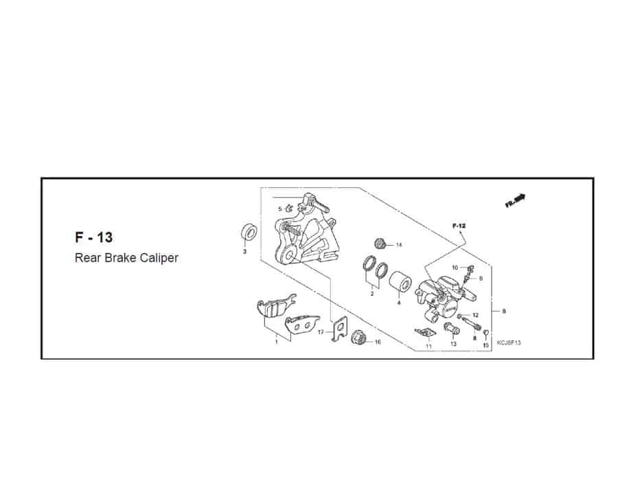 f-13 rear brake caliper