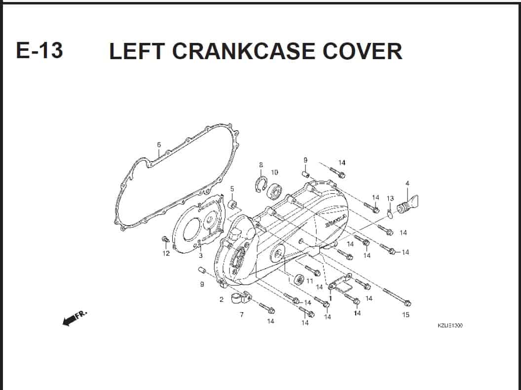 E-13 LEFT CRANKCASE COVER