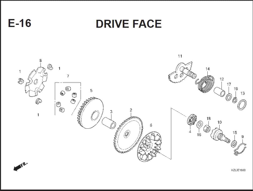 E-16 DRIVE FACE