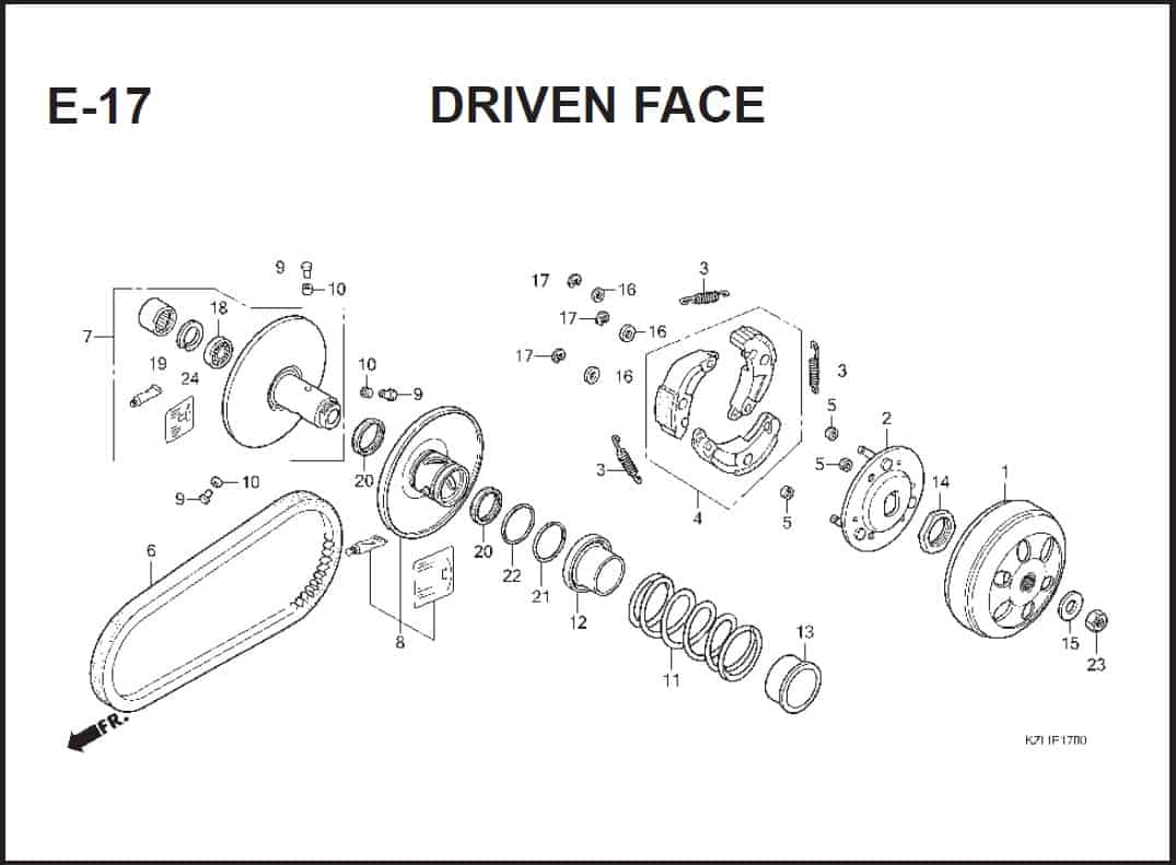 E-17 Driven Face – Katalog Suku Cadang Honda Spacy