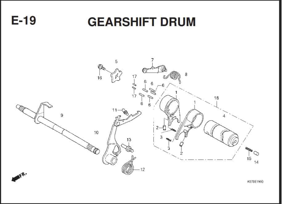 E-19 GEARSHIFT DRUM