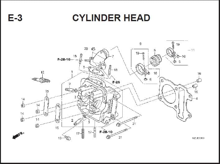 E-3 CYLINDER HEAD